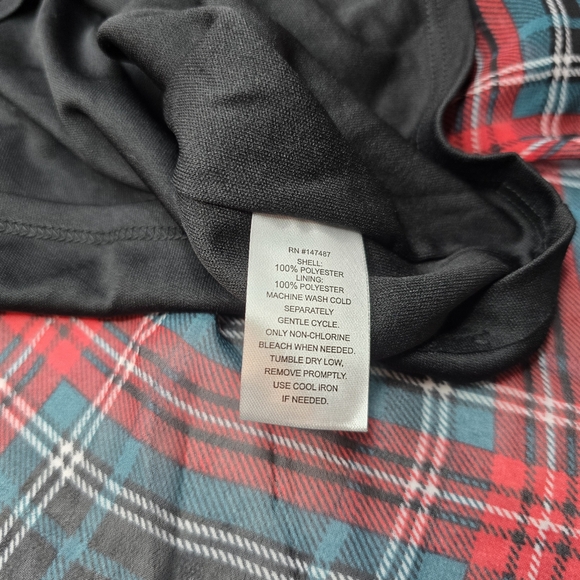 Draper James Tie Neck Flounce Shift Dress Plaid Longsleeve - Picture 9 of 13